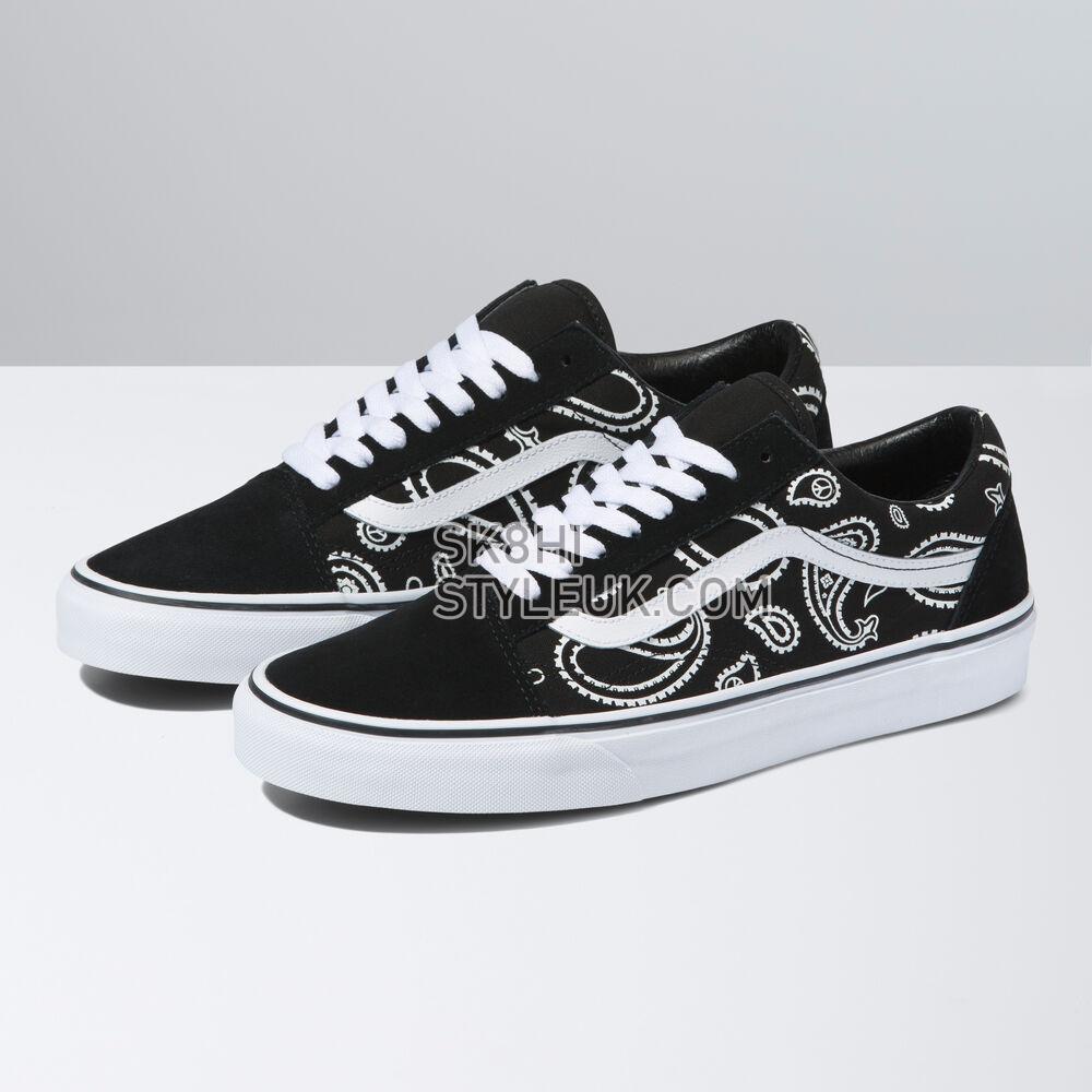 Vans Cultivate Care Old Skool Mens Womens - (Peace Paisley) Black/True White VN0A5KRFB0E Shoes