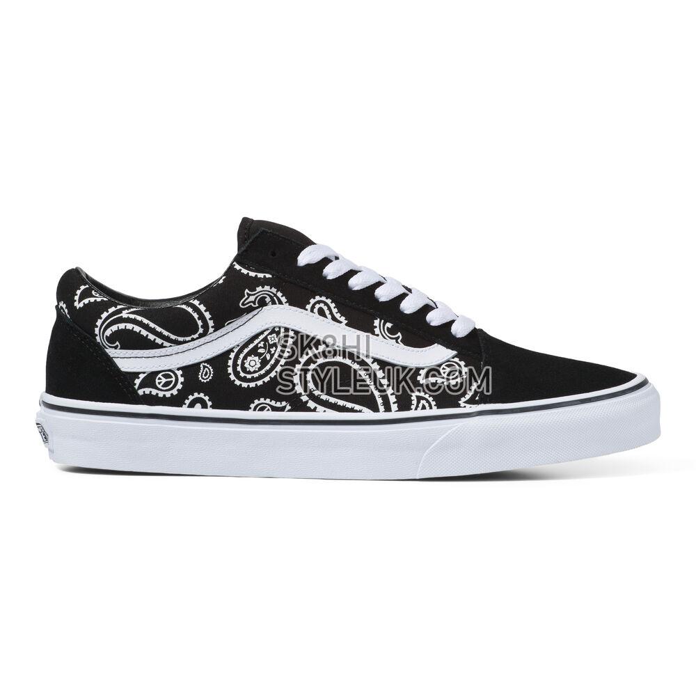 Vans Cultivate Care Old Skool Mens Womens - (Peace Paisley) Black/True White VN0A5KRFB0E Shoes