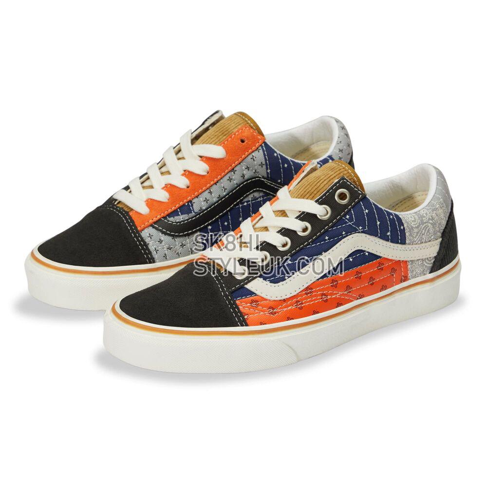 Vans Quilted Bandana Old Skool Mens Womens - (Quilted Bandana) Multi/Marshmallow VN0A7Q2JBCK Shoes