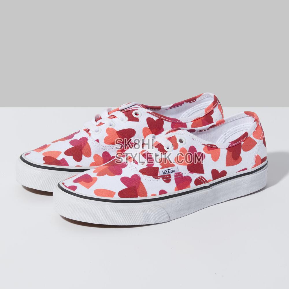 Vans Valentines Hearts Authentic Mens Womens - True White/Fuchsia Purple VN0A348A40Q Shoes