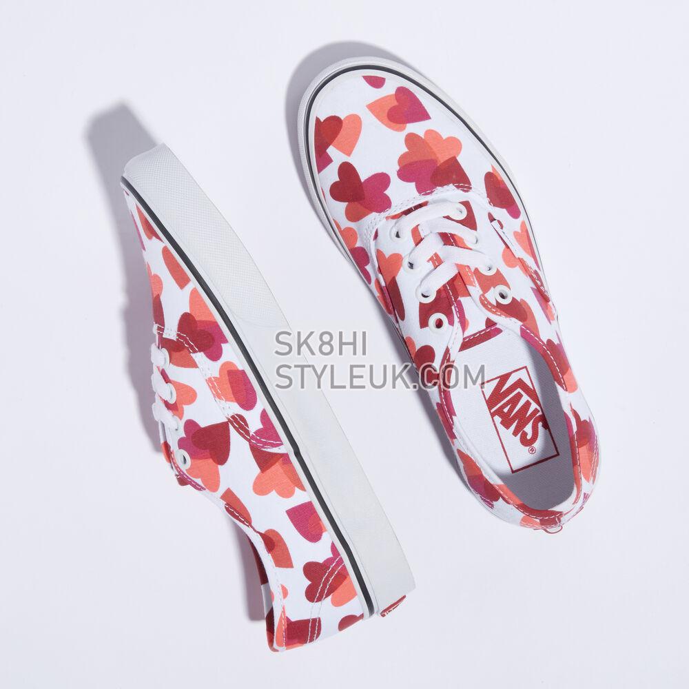 Vans Valentines Hearts Authentic Mens Womens - True White/Fuchsia Purple VN0A348A40Q Shoes