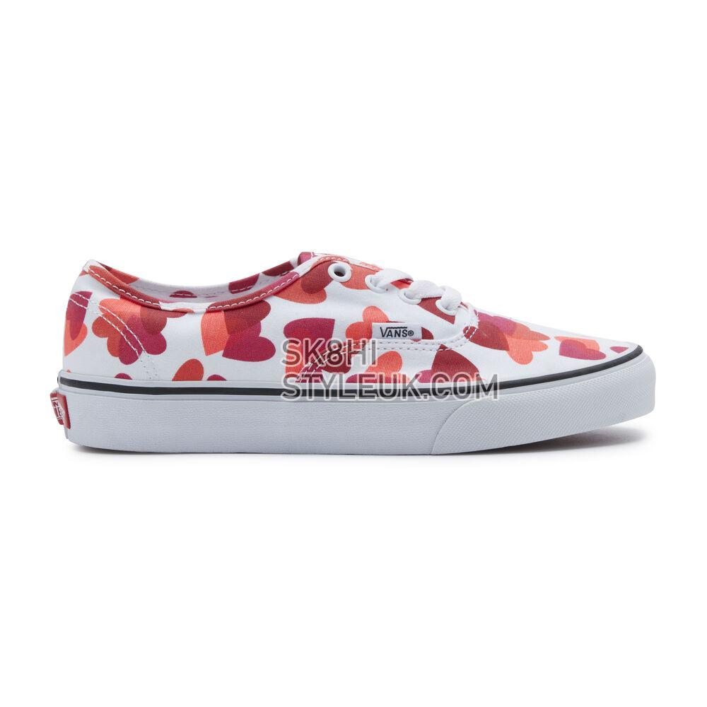 Vans Valentines Hearts Authentic Mens Womens - True White/Fuchsia Purple VN0A348A40Q Shoes