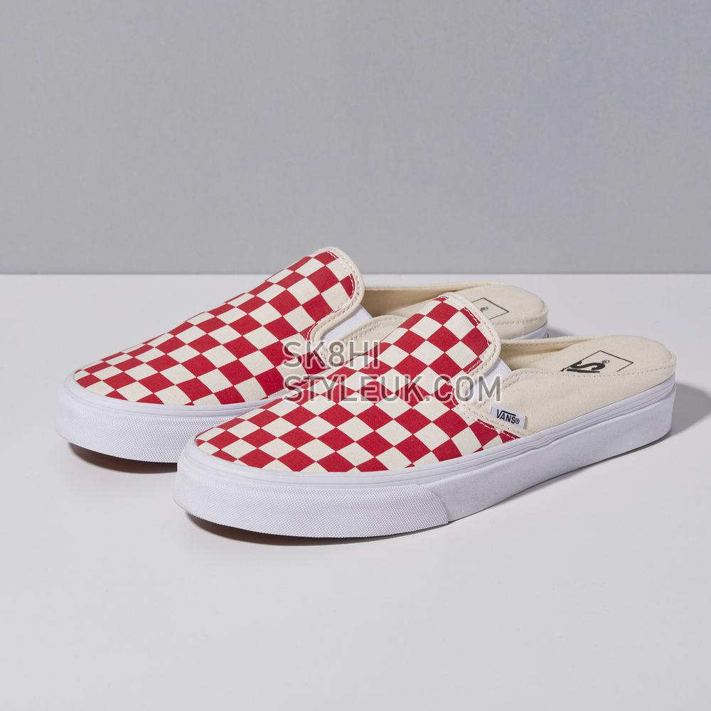 Vans Canvas Classic Slip-On Mule Mens Womens - Racing Red/Classic White VN0004KTTLF Shoes