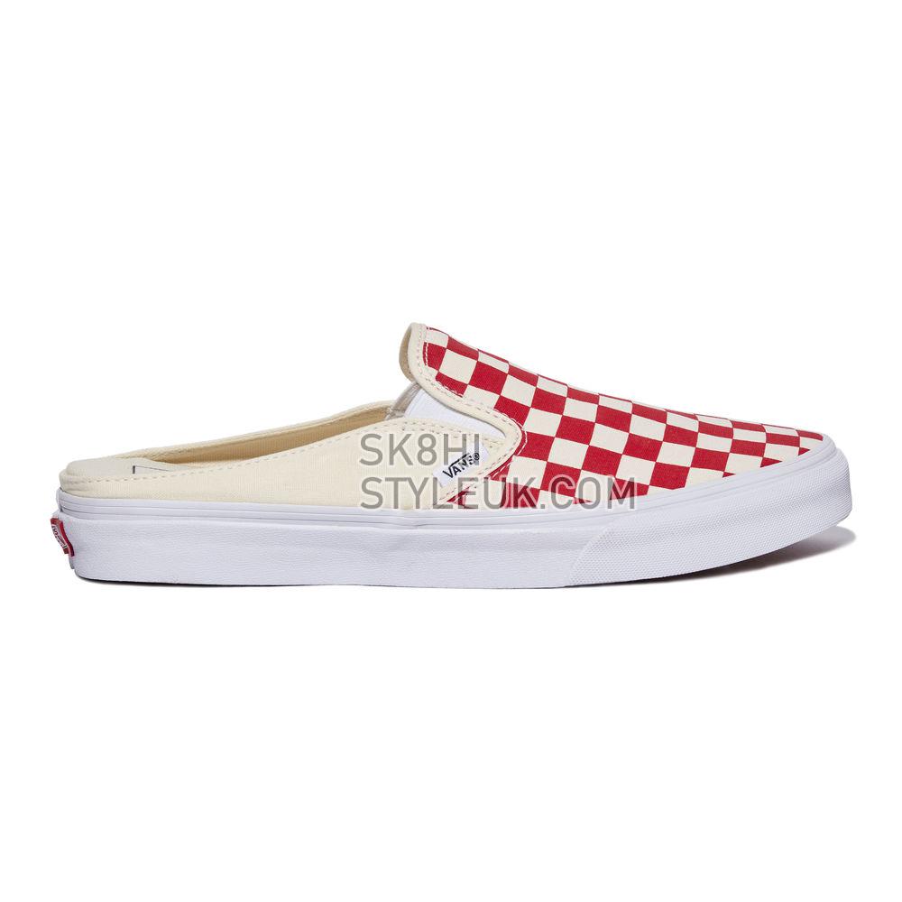 Vans Canvas Classic Slip-On Mule Mens Womens - Racing Red/Classic White VN0004KTTLF Shoes