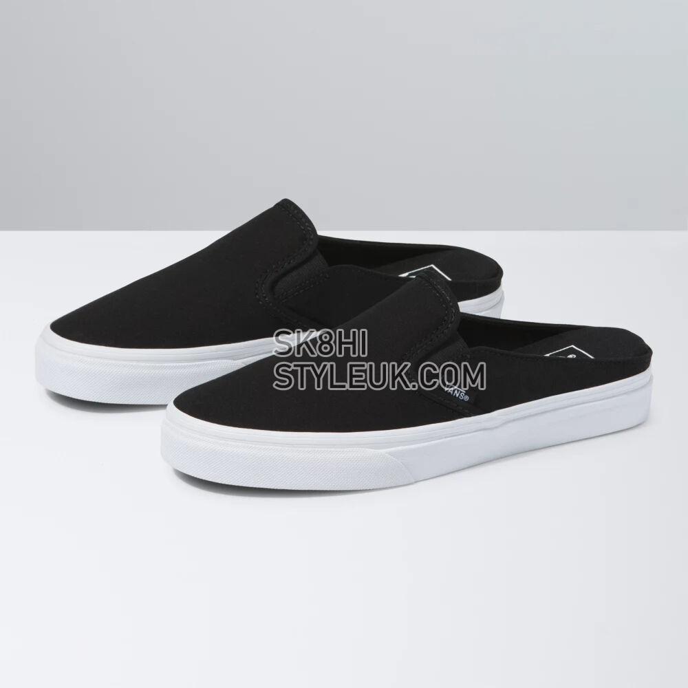 Vans Canvas Classic Slip-On Mule Mens Womens - Canvas Black/True White VN0004KT1WX Shoes