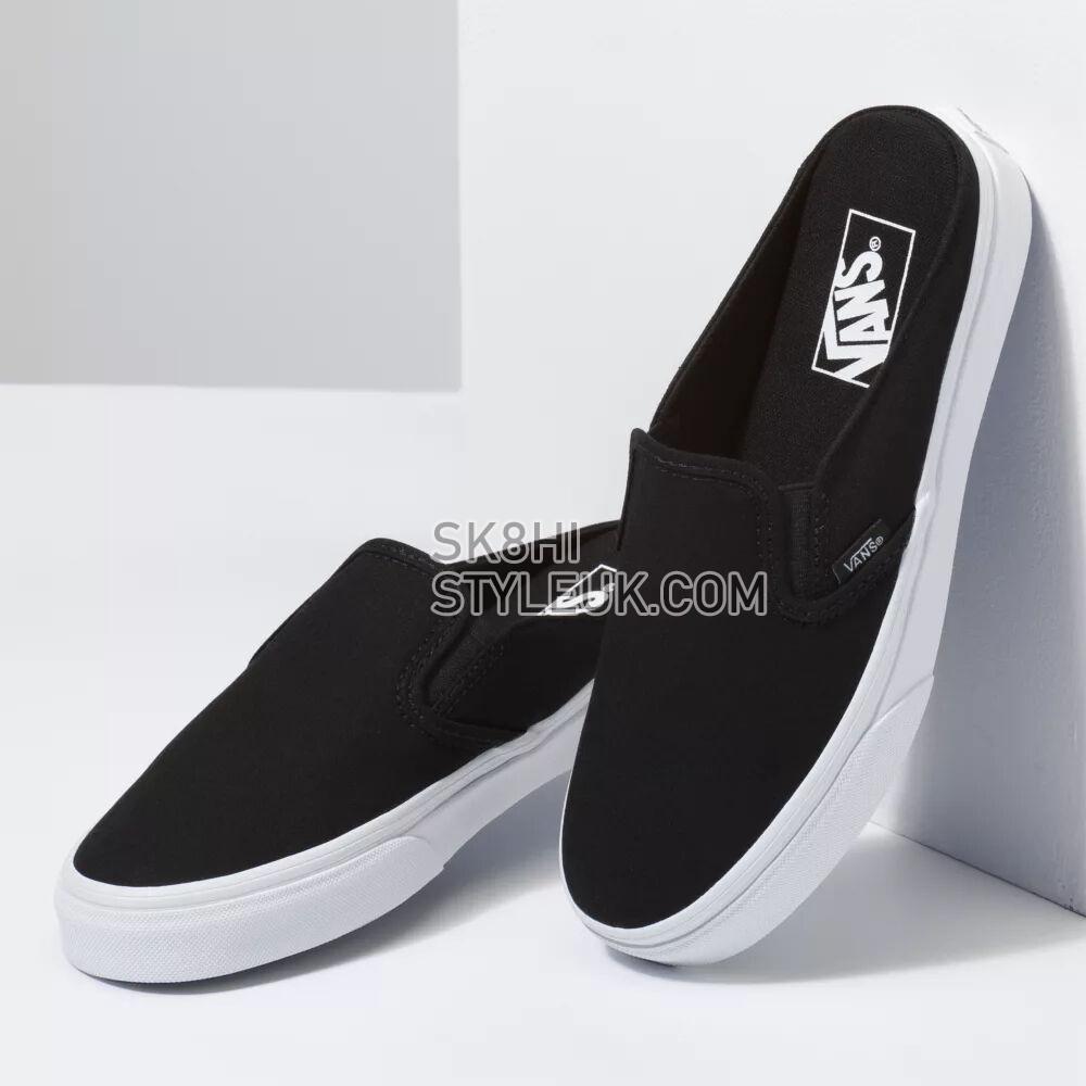 Vans Canvas Classic Slip-On Mule Mens Womens - Canvas Black/True White VN0004KT1WX Shoes