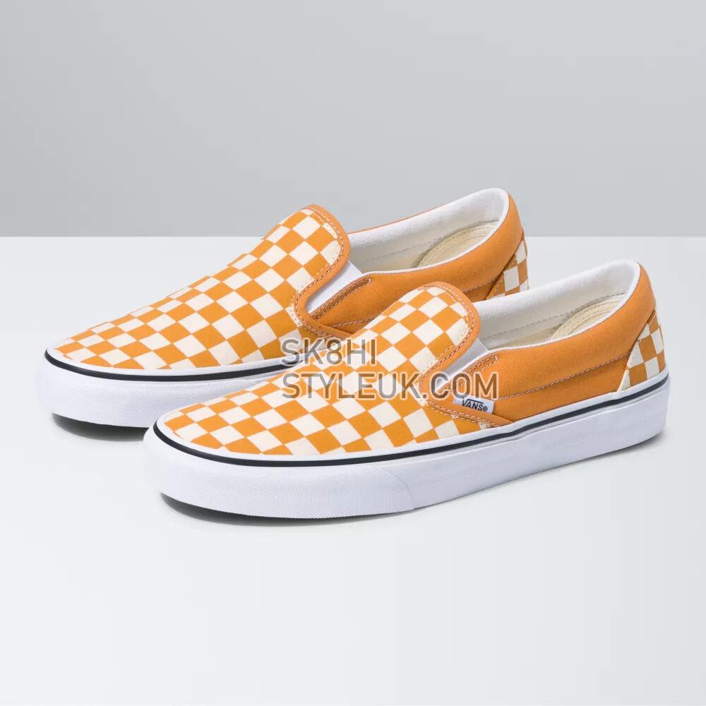 Vans Classic Slip-On Mens Womens - (Checkerboard) Desert Sun/True White VN0A5JMH8LF Shoes