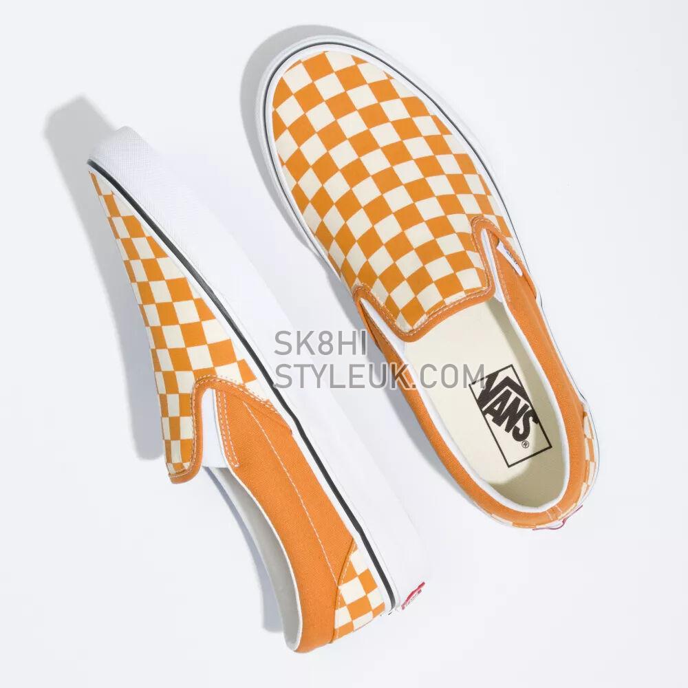 Vans Classic Slip-On Mens Womens - (Checkerboard) Desert Sun/True White VN0A5JMH8LF Shoes