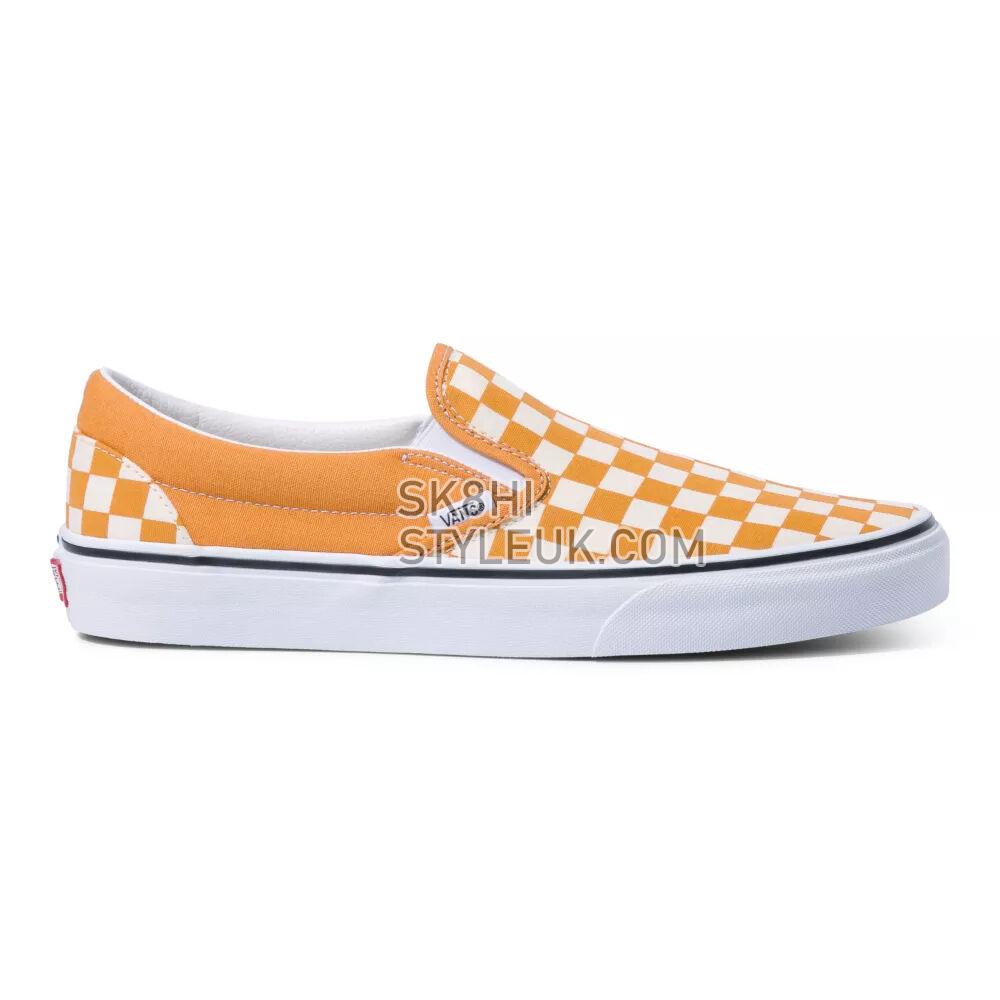 Vans Classic Slip-On Mens Womens - (Checkerboard) Desert Sun/True White VN0A5JMH8LF Shoes