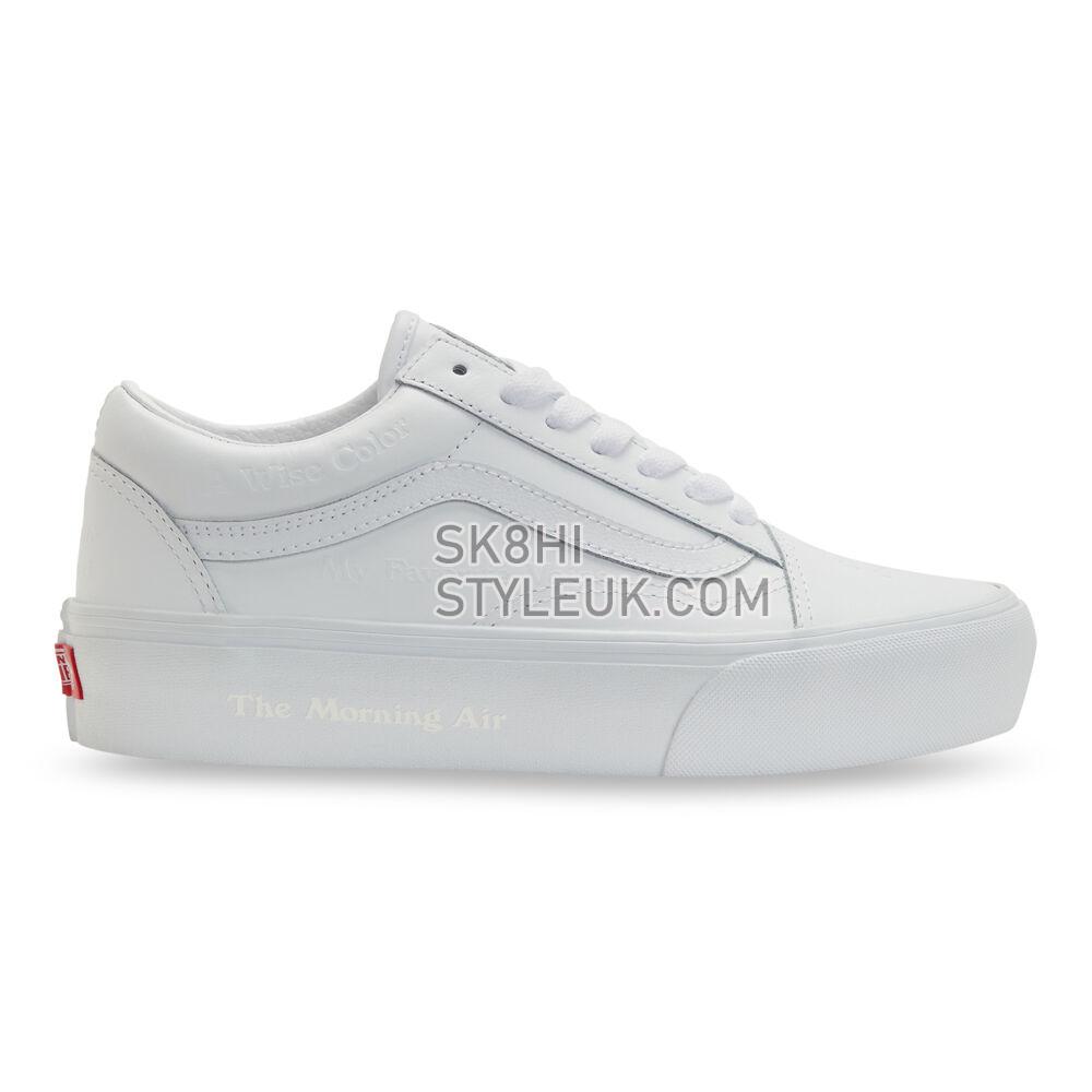 Vans DIY Checkerboard Old Skool Platform Mens Womens - (Diy Checkerboard) True White VN0A5KRG8AX Shoes