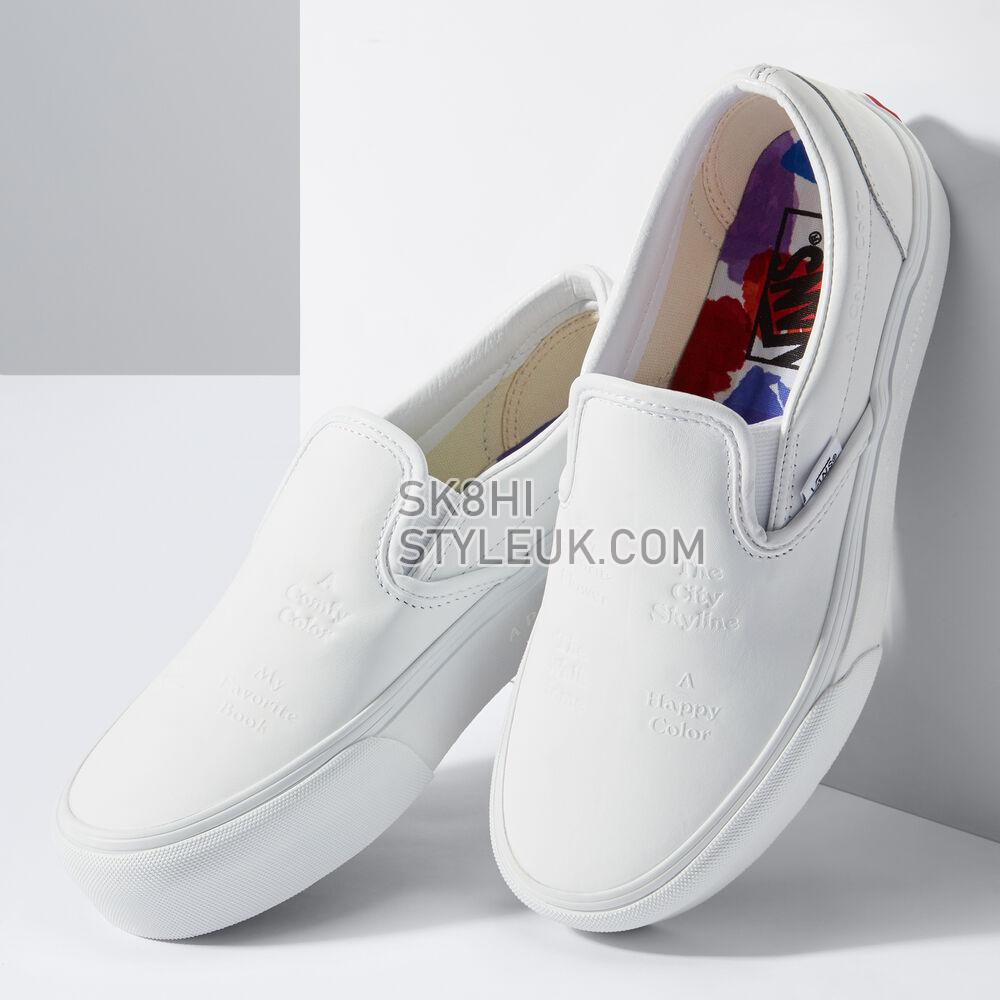 Vans DIY Checkerboard Classic Slip-On Platform Mens Womens - (Diy Checkerboard) True White VN0A3JEZ8AX Shoes