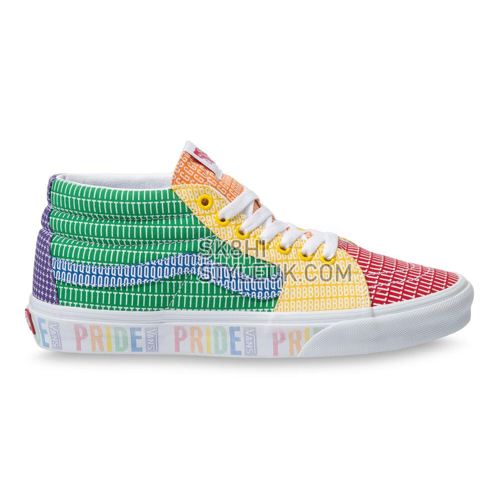 Vans Pride SK8-Mid Mens Womens - (Pride) Multi/True White VN0A3WM33WJ Shoes