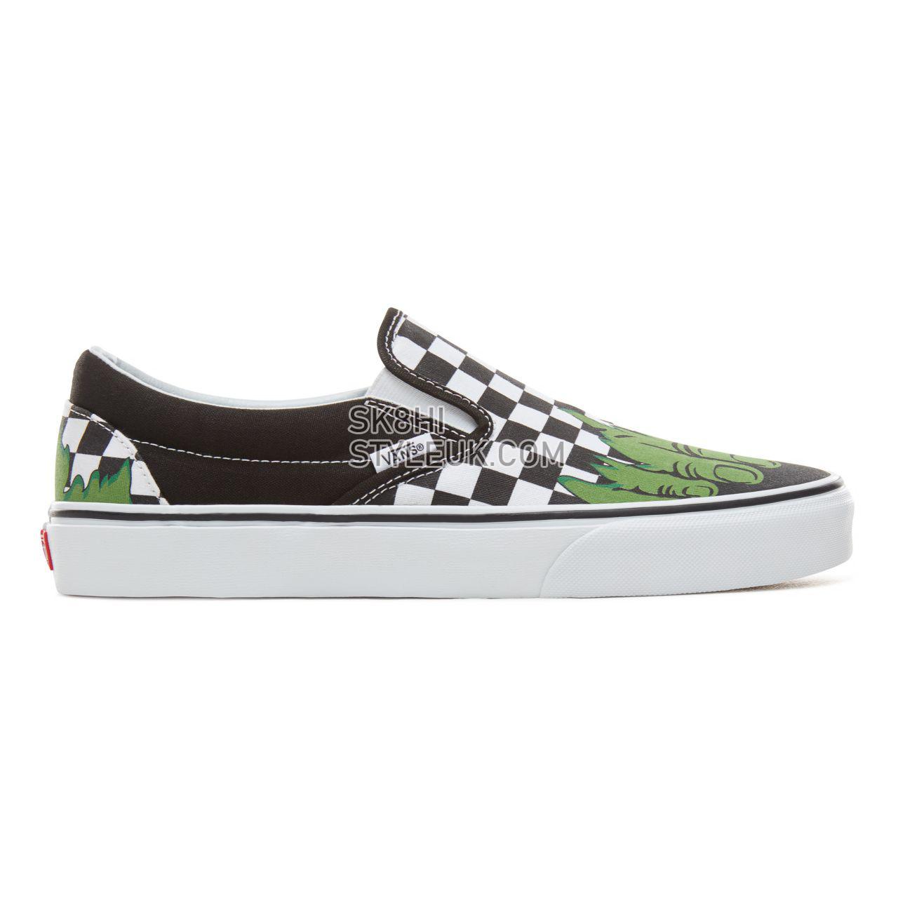 Vans X Marvel Classic Slip-On Classic Mens Womens - (Marvel) Hulk/Checkerboard VA38F7U44 Shoes