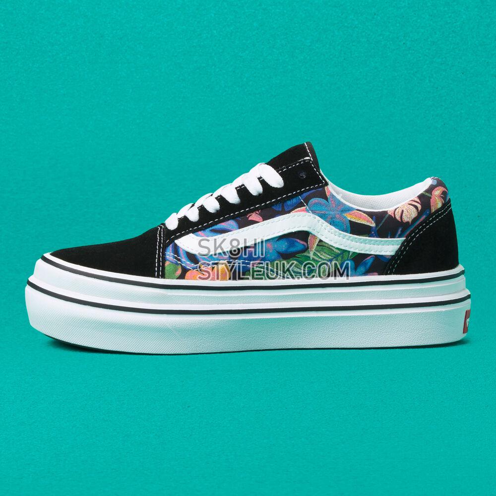 Vans Super Comfycush Old Skool Mens Womens - (Tropicali) Black/True White VN0A4UUN4ZZ Shoes