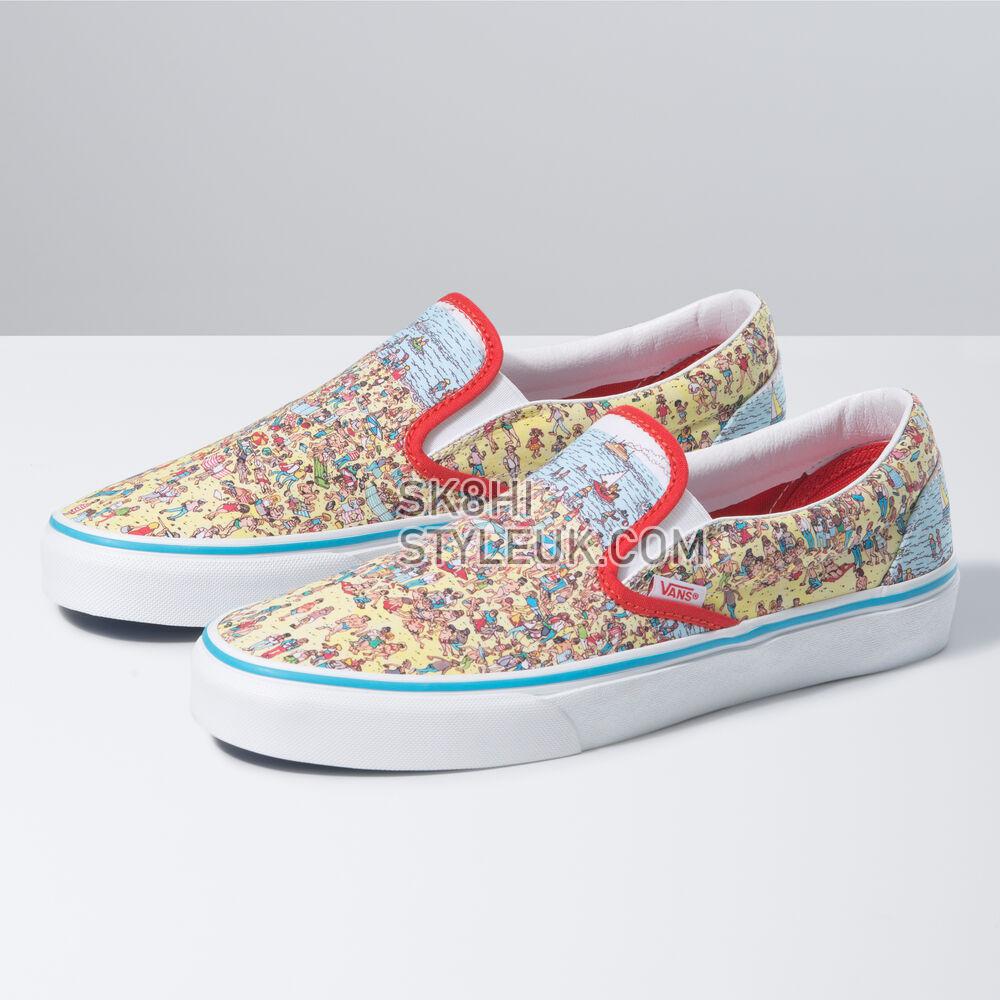 Vans x Wheres Waldo Classic Slip-On Mens Womens - (Wheres Waldo) Find Steve/Beach VN0A33TB3WO Shoes