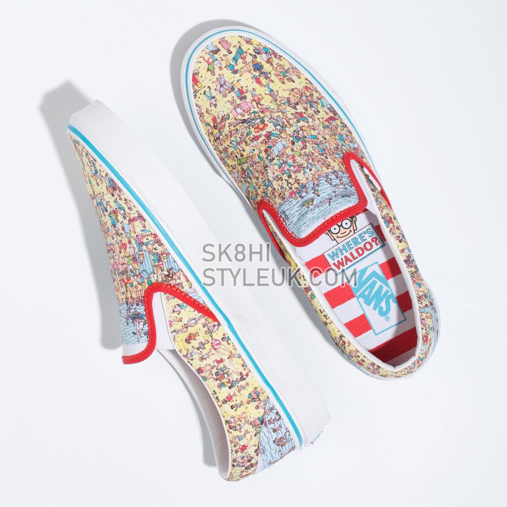 Vans x Wheres Waldo Classic Slip-On Mens Womens - (Wheres Waldo) Find Steve/Beach VN0A33TB3WO Shoes