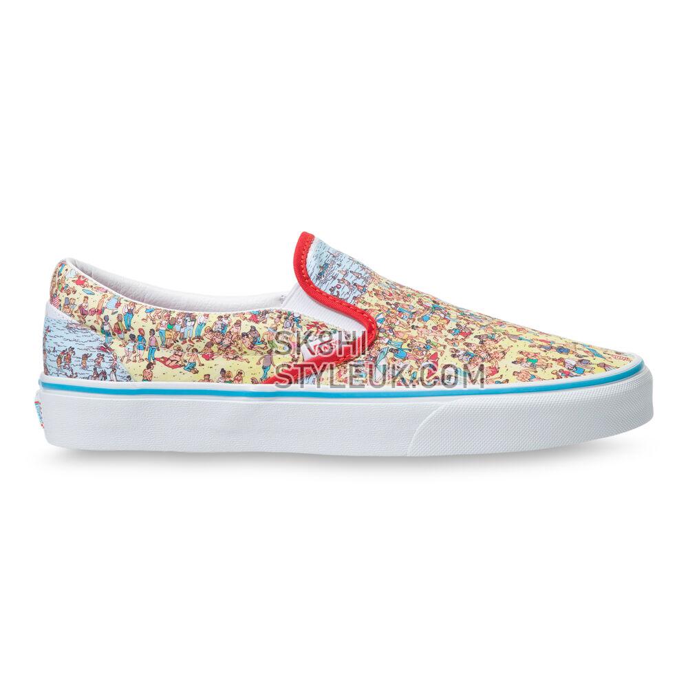 Vans x Wheres Waldo Classic Slip-On Mens Womens - (Wheres Waldo) Find Steve/Beach VN0A33TB3WO Shoes