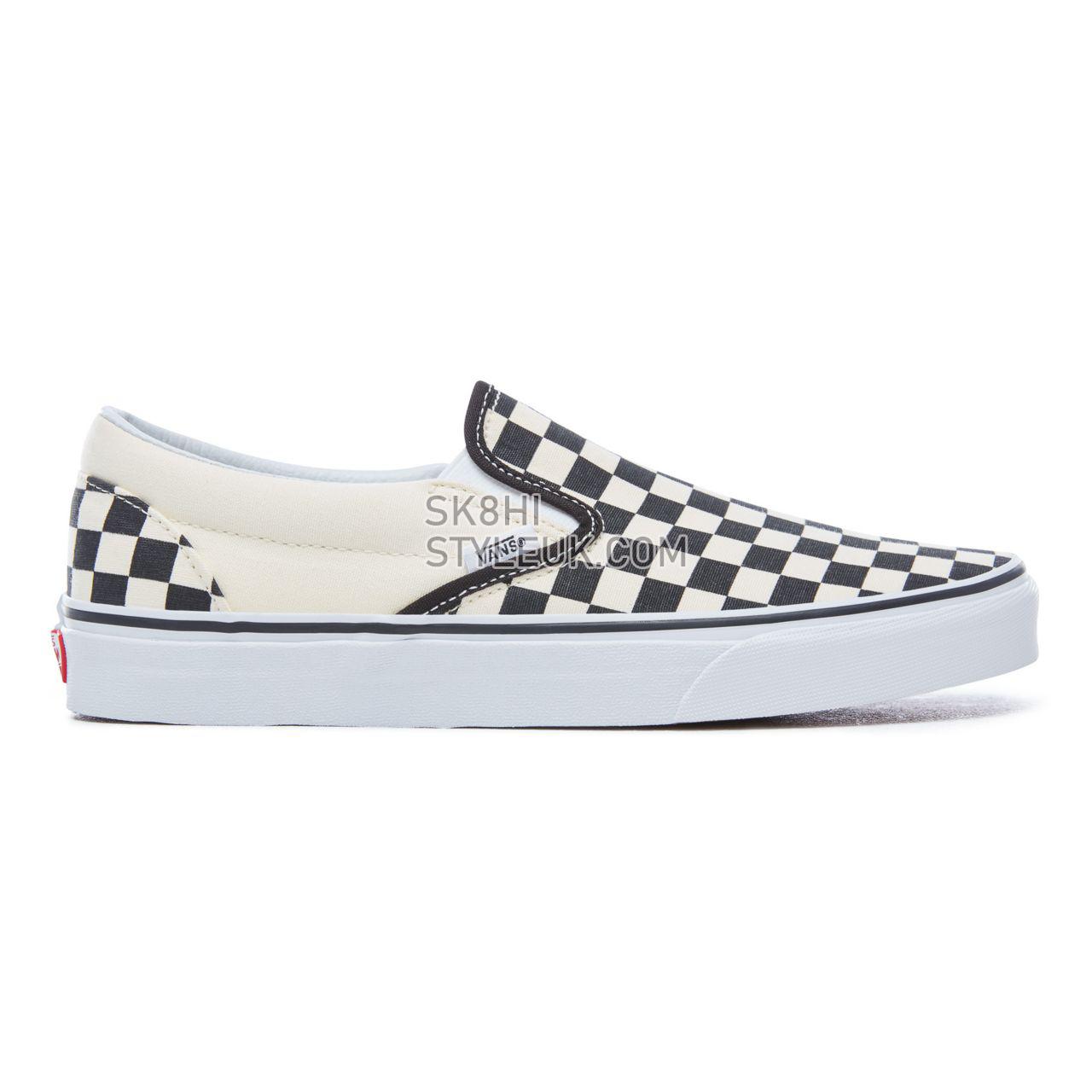 Vans Checkerboard Classic Slip-On Classic Mens Womens - Black and White Checker/White VN000EYEBWW Shoes