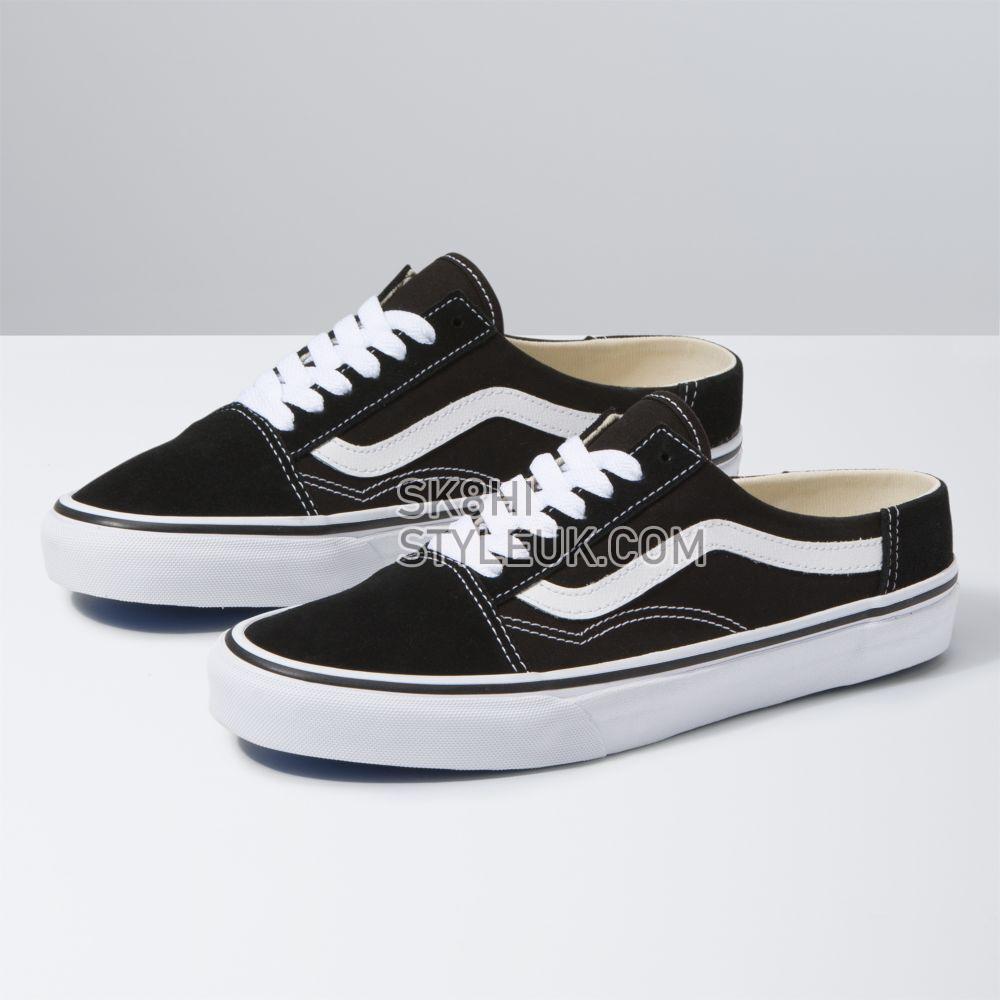 Vans Old Skool Mule Mens Womens - Black/True White VN0A3MUS6BT Shoes