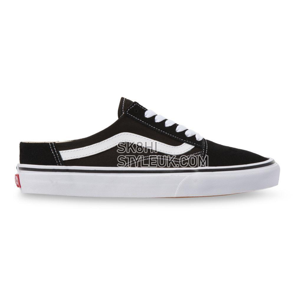 Vans Old Skool Mule Mens Womens - Black/True White VN0A3MUS6BT Shoes