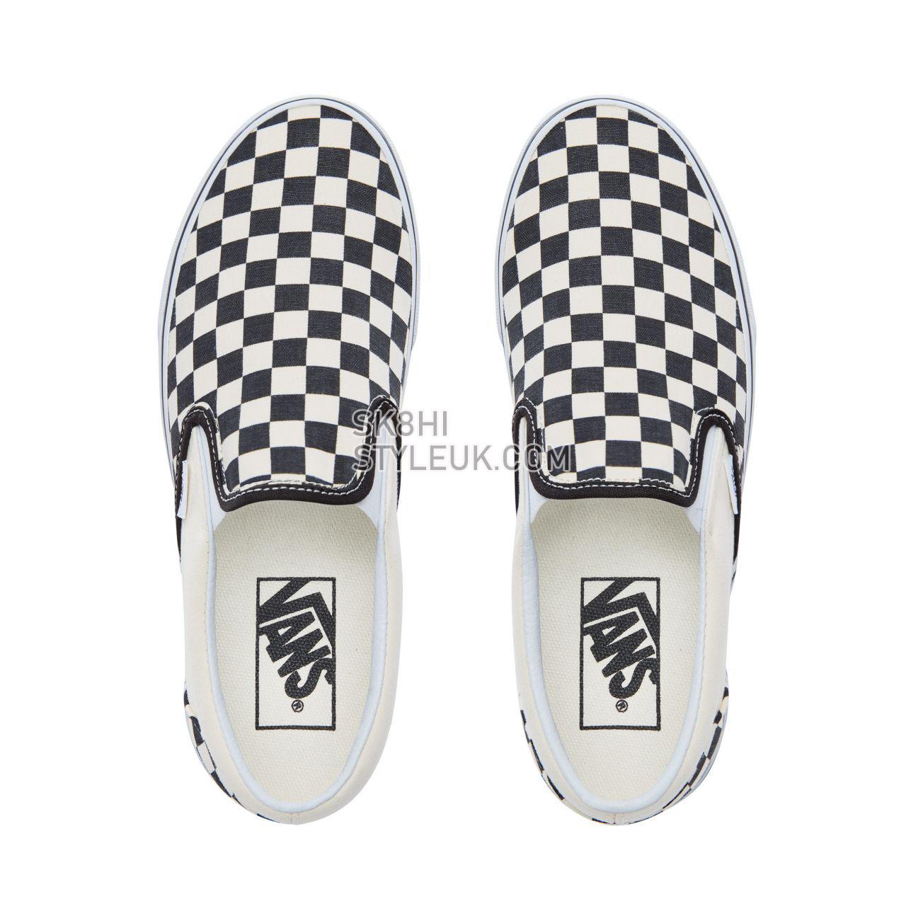 Vans Checkerboard Classic Slip-On Classic Mens Womens - Black and White Checker/White VN000EYEBWW Shoes