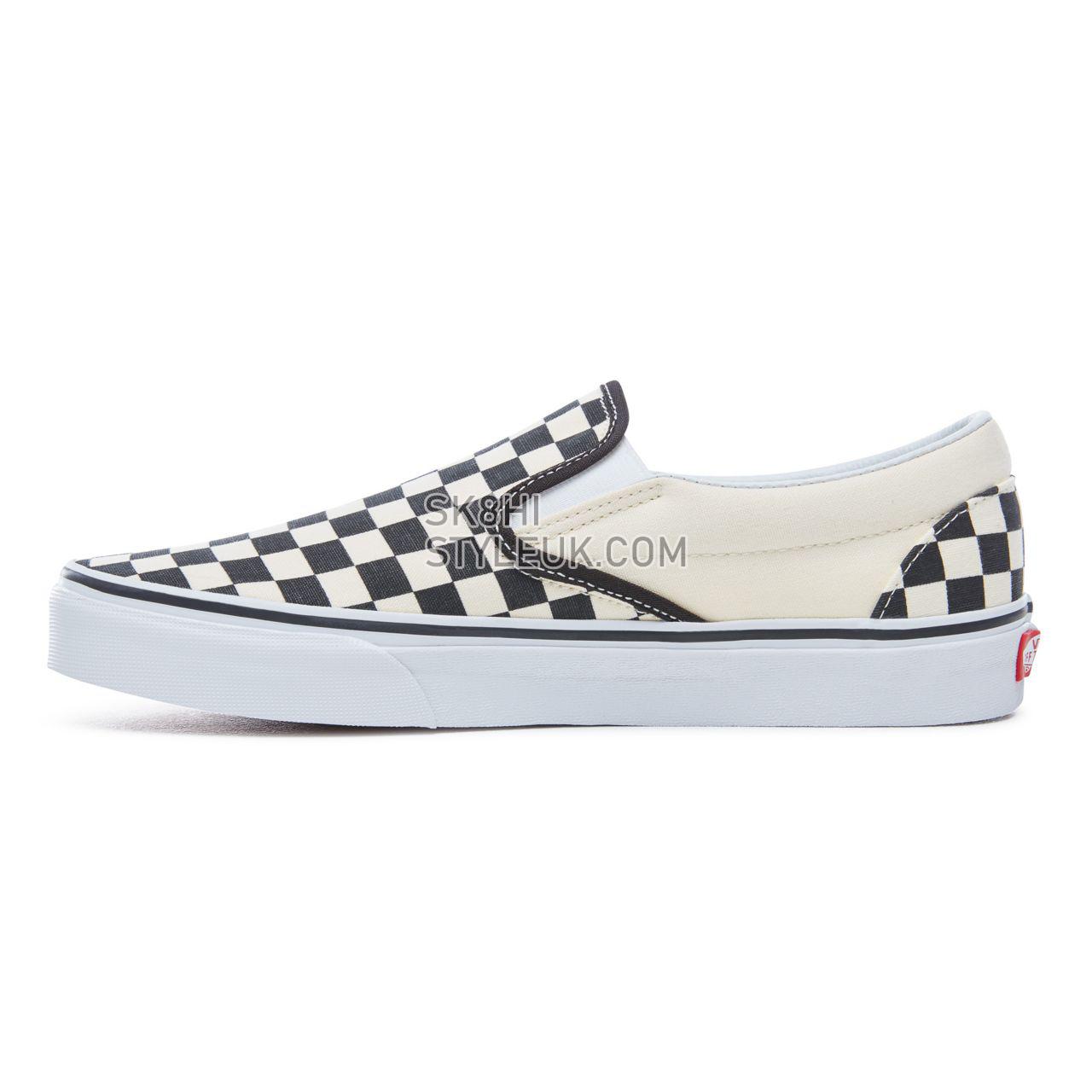 Vans Checkerboard Classic Slip-On Classic Mens Womens - Black and White Checker/White VN000EYEBWW Shoes