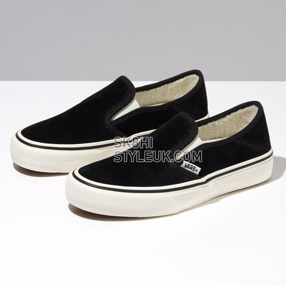 Vans Slip-On VR3 SF Mens Womens - Sherpa Black Suede VN0A4BX8S47 Shoes