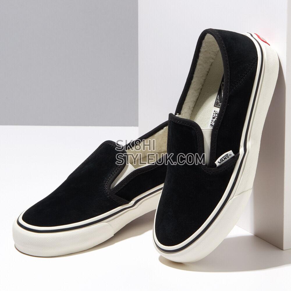 Vans Slip-On VR3 SF Mens Womens - Sherpa Black Suede VN0A4BX8S47 Shoes