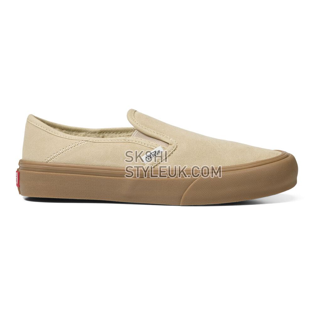 Vans Slip-On VR3 SF Mens Womens - Sherpa Khaki/Gum VN0A4BX85SM Shoes