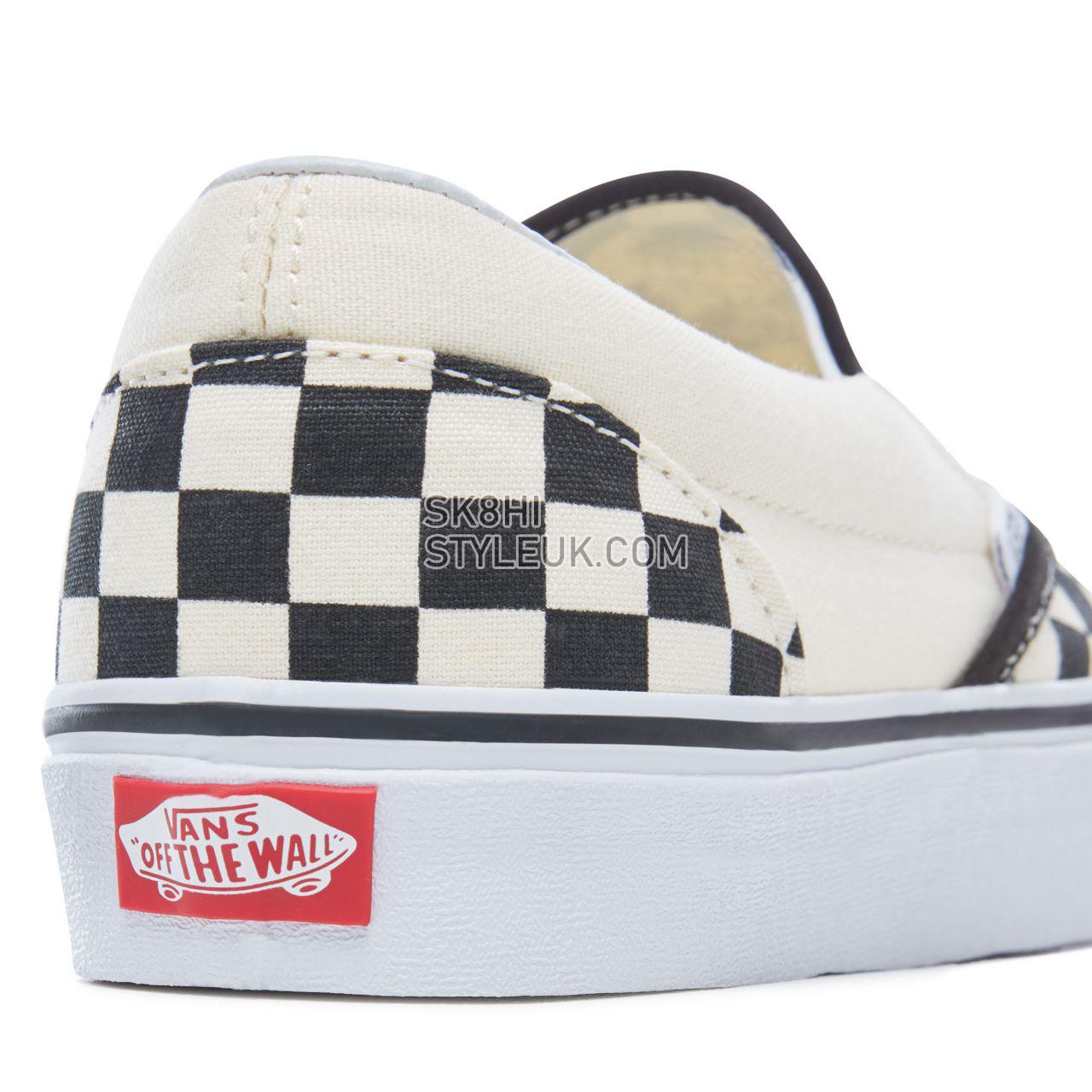 Vans Checkerboard Classic Slip-On Classic Mens Womens - Black and White Checker/White VN000EYEBWW Shoes