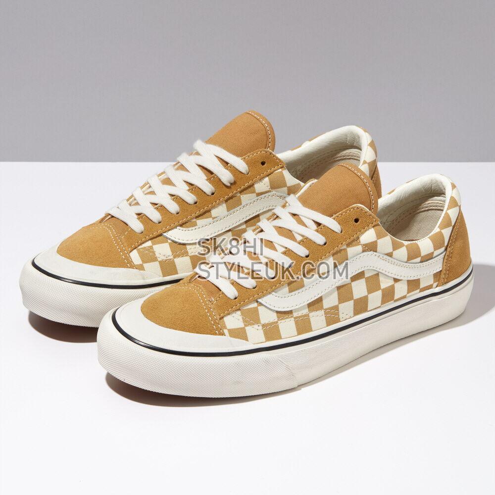 Vans Checkerboard Style 36 SF Mens Womens - (Checkerboard) Mustard Gold/Marshmallow VN0A3ZCJB9I Shoes