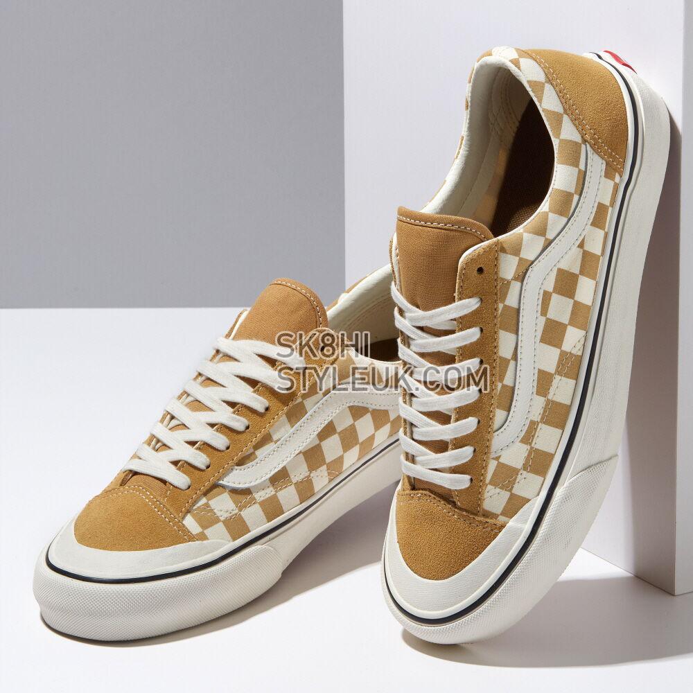 Vans Checkerboard Style 36 SF Mens Womens - (Checkerboard) Mustard Gold/Marshmallow VN0A3ZCJB9I Shoes