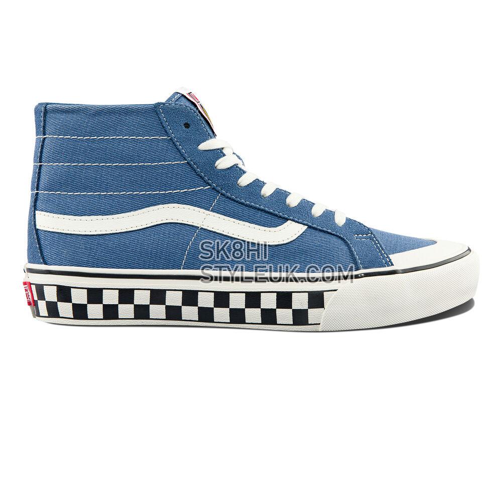 Vans Salt Wash Sk8-Hi 138 Decon SF Mens Womens - Salt Wash Moonlight Blue/Marshmallow VN0A4BX2B6V Shoes