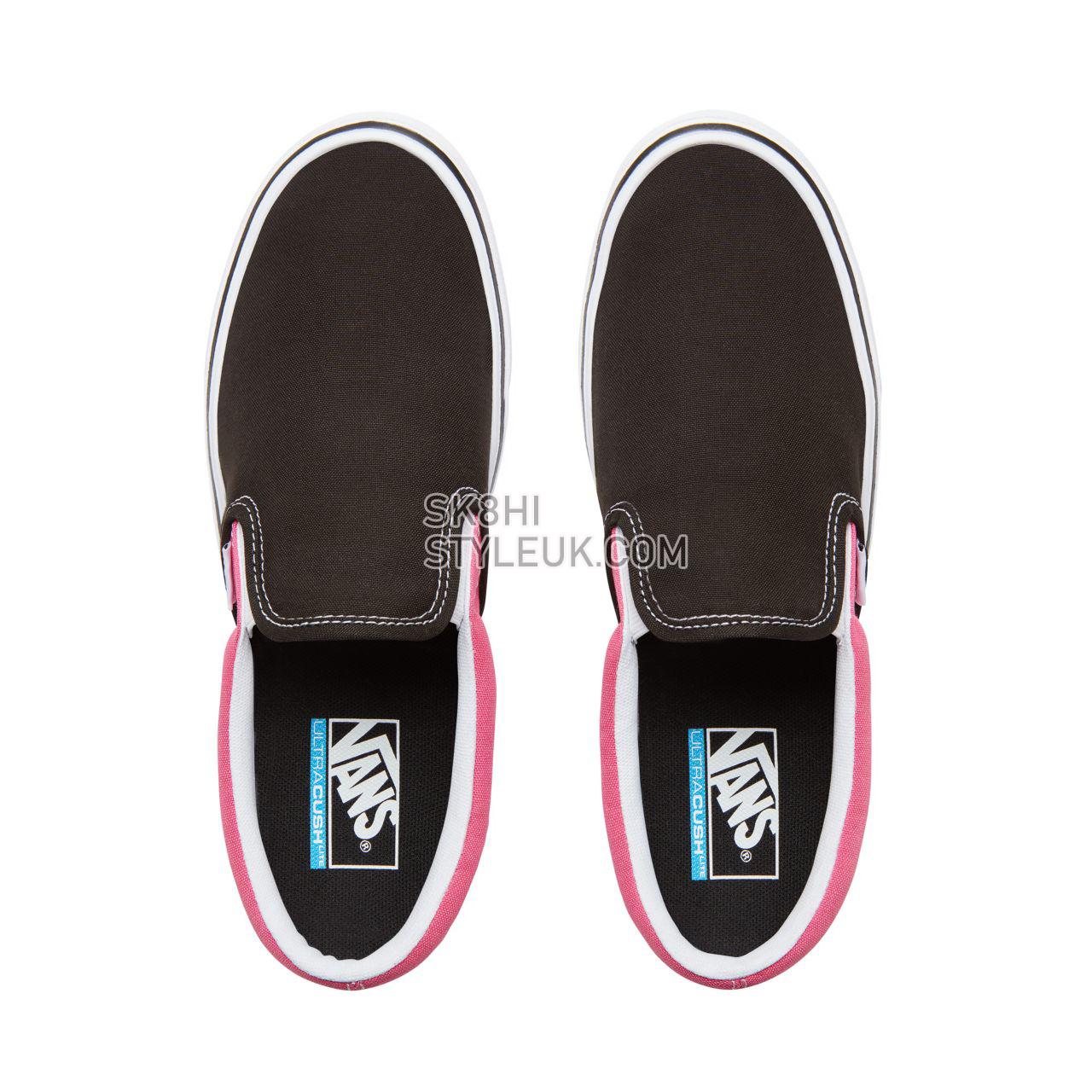 Vans 2-Tone Slip-On Lite Classic Mens Womens - (2Tone) Black/Magenta VA2Z63UB0 Shoes