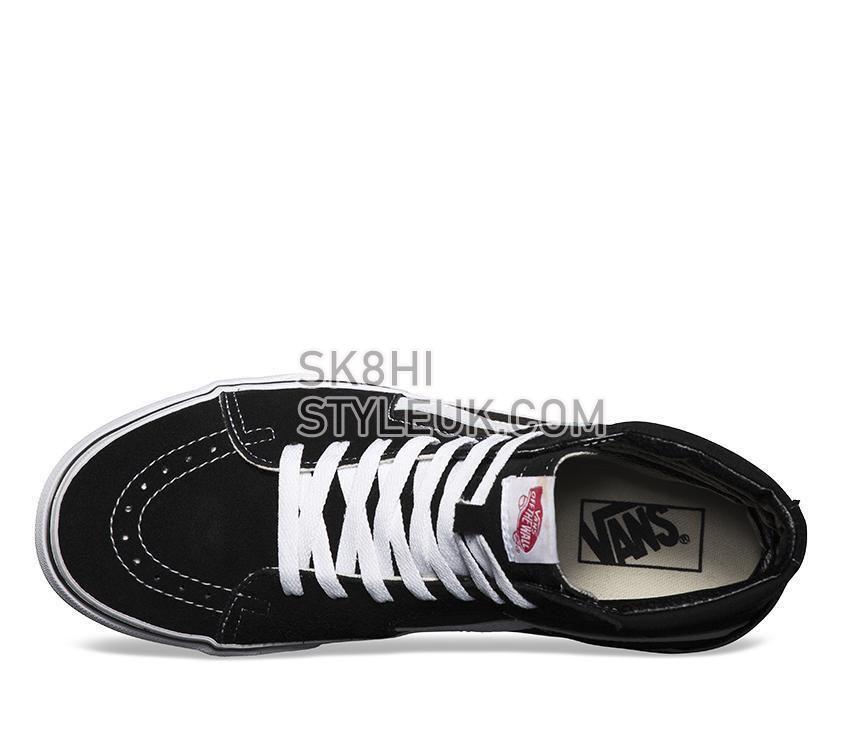 Vans SK8-Hi Black Mens Womens - Black/Black/White VN-0D5IB8C Shoes