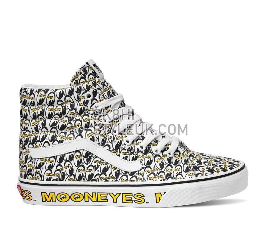 Vans Sk8-Hi Mooneyes Mens Womens - Mooneyes True White/Yellow VN0A7Q5N6M5 Shoes