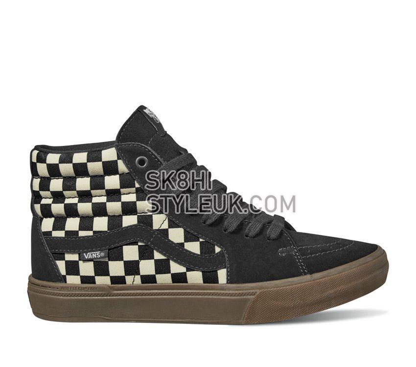 Vans Skate Sk8-Hi Checkerboard Mens Womens - Checkerboard Black/Dark Gum VN0005V039L Shoes