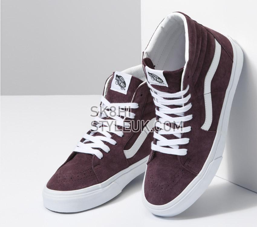 Vans Sk8-Hi Pig Suede Mens Womens - Pig Suede Wine Tasting VN0A5JMJBEF Shoes