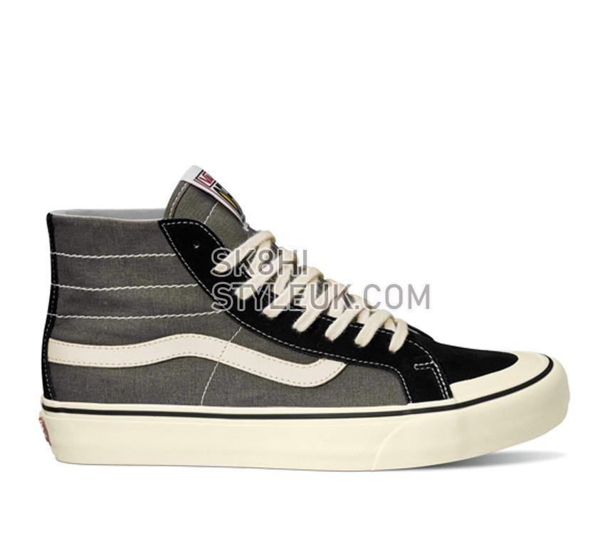 Vans Sk8-Hi 138 Decon Vr3 Sf Mens Womens - Salt Wash Black/Marshmallow VN0A4BX71KP Shoes