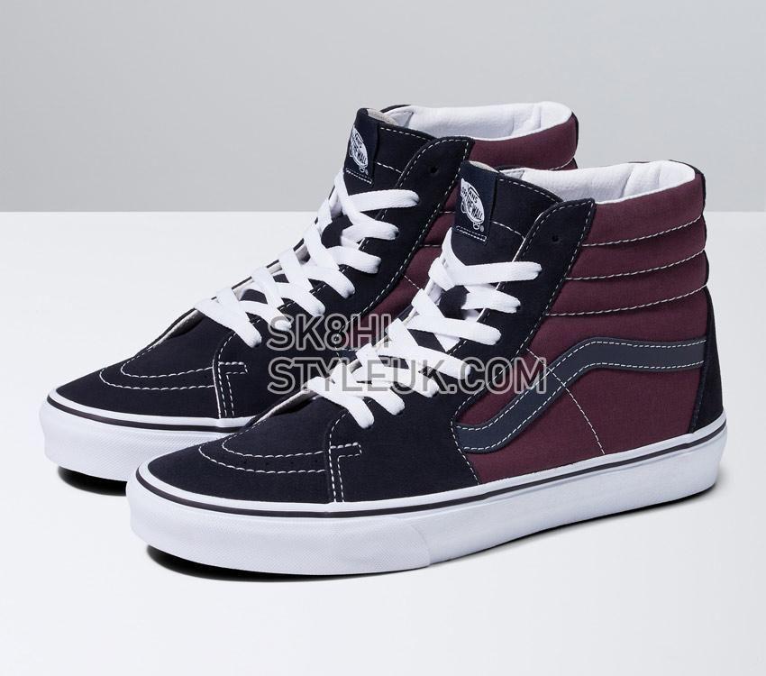 Vans Sk8-Hi Mens Womens - 2-Tone Navy/Port VN0A5JMJHAF Shoes