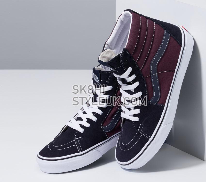 Vans Sk8-Hi Mens Womens - 2-Tone Navy/Port VN0A5JMJHAF Shoes