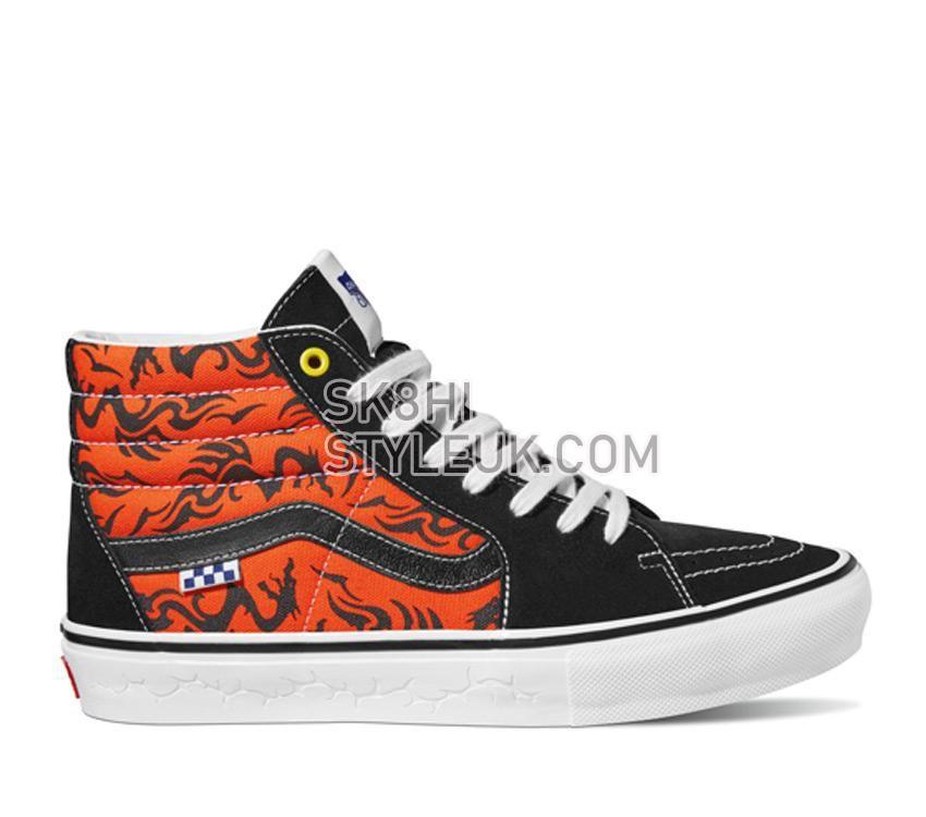 Vans Skate Sk8-Hi Mens Womens - Dragon Flame Black/Orange VN0A5FCCY8J Shoes