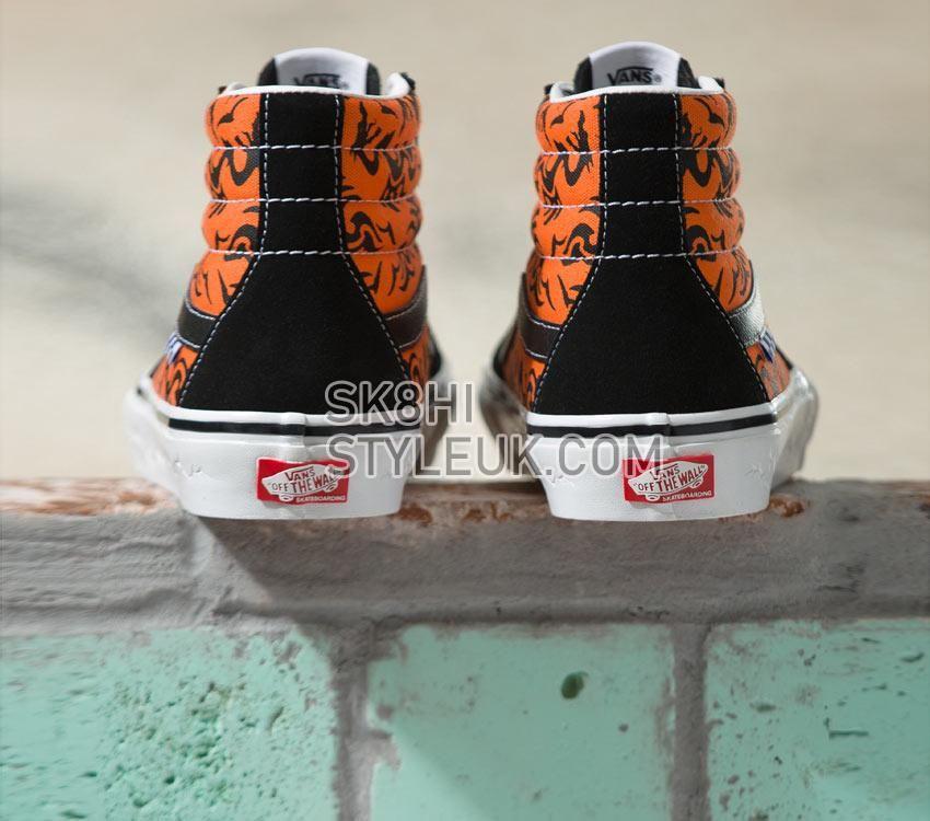 Vans Skate Sk8-Hi Mens Womens - Dragon Flame Black/Orange VN0A5FCCY8J Shoes