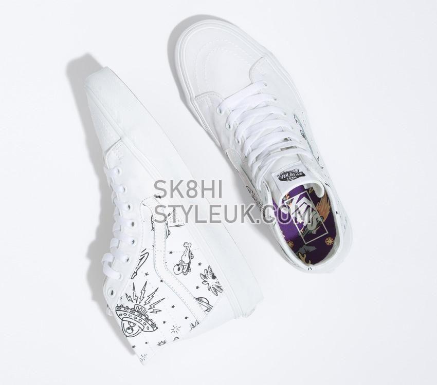 Vans Sk8-Hi Tapered Unidentified U-Paint Mens Womens - Unidentified U-Paint White/White VN0A5KRUWWW Shoes