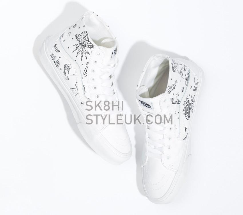 Vans Sk8-Hi Tapered Unidentified U-Paint Mens Womens - Unidentified U-Paint White/White VN0A5KRUWWW Shoes