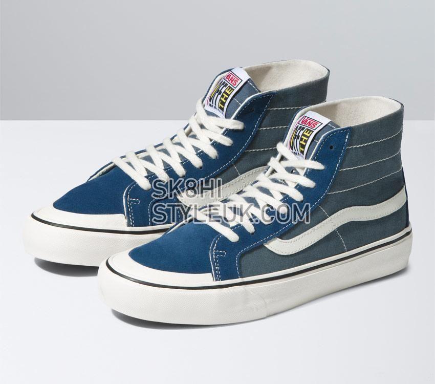 Vans Sk8-Hi 138 Decon Vr3 Sf Mens Womens - Salt Wash Dark Denim VN0A4BX7DDN Shoes