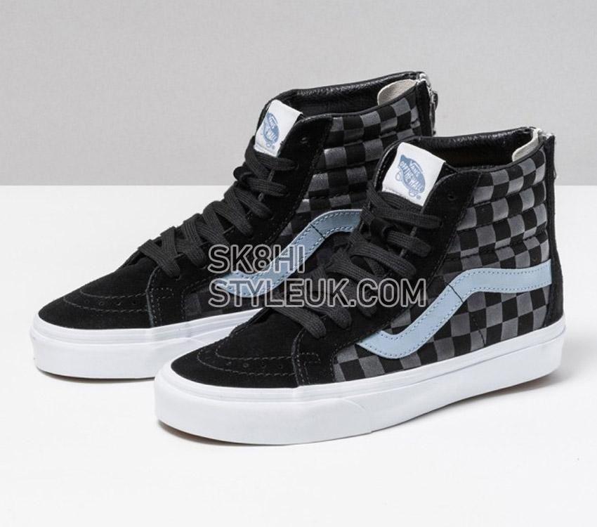 Vans Sk8-Hi Reissue Zip Mens Womens - Tonal Check Black Check VN0A5KRCADD Shoes