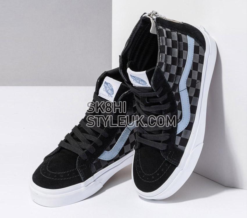 Vans Sk8-Hi Reissue Zip Mens Womens - Tonal Check Black Check VN0A5KRCADD Shoes