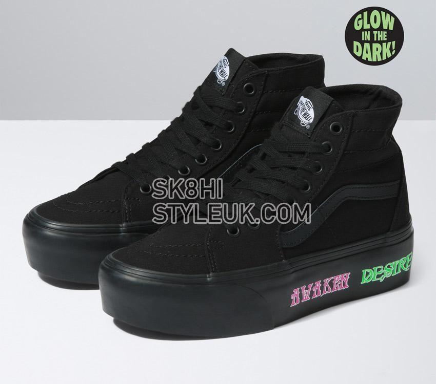 Vans Sk8-Hi Tapered Stackform Mens Womens - Morph Blackout VN0A7Q5P1OJ Shoes