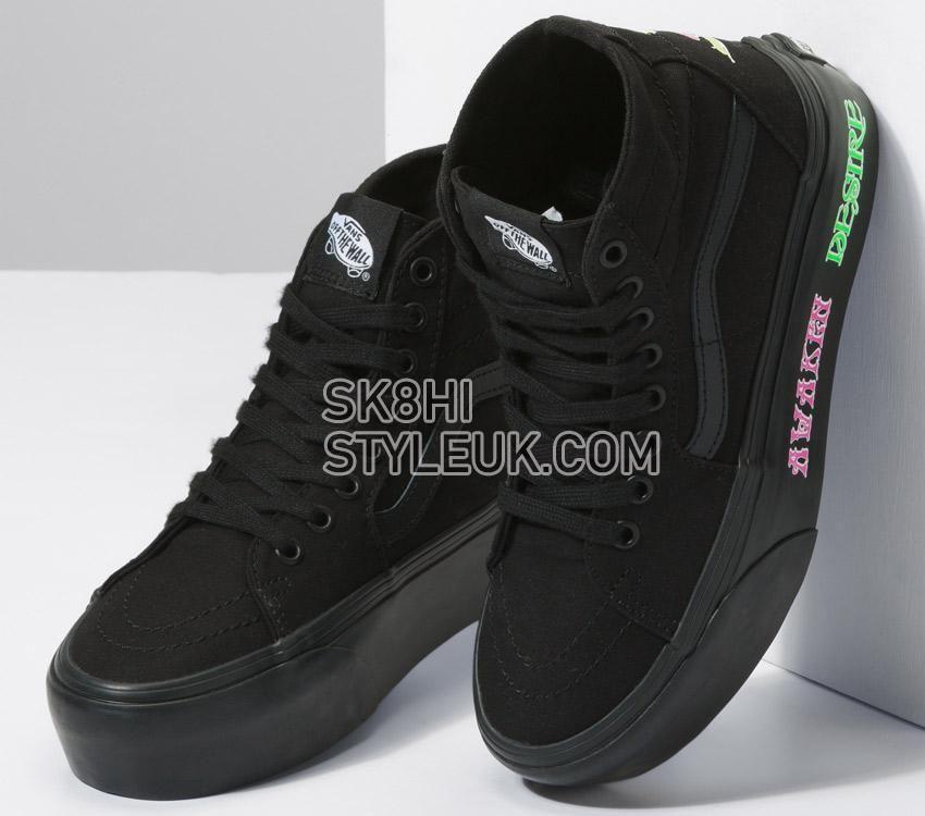 Vans Sk8-Hi Tapered Stackform Mens Womens - Morph Blackout VN0A7Q5P1OJ Shoes